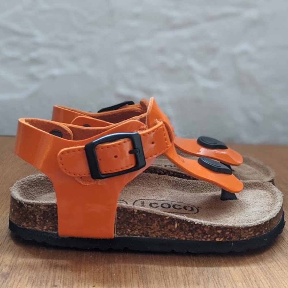 Coco Jumbo Neon Orange Sandle - Toddler 7.5